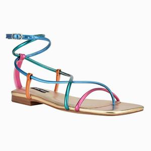 Nine West Mandie Strappy Flat Sandals - Blue - Ireland (LO5364921)